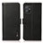 Leather Case Stands Flip Cover Holder B03H for Asus Zenfone 8 ZS590KS Black