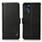Leather Case Stands Flip Cover Holder B03H for Motorola Moto G 5G (2022) Black