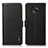 Leather Case Stands Flip Cover Holder B03H for Motorola Moto G Power (2021) Black