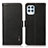 Leather Case Stands Flip Cover Holder B03H for Motorola Moto G100 5G Black