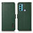 Leather Case Stands Flip Cover Holder B03H for Motorola Moto G40 Fusion Green