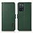Leather Case Stands Flip Cover Holder B03H for Oppo A56 5G Green