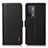 Leather Case Stands Flip Cover Holder B03H for Oppo A74 5G Black