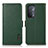 Leather Case Stands Flip Cover Holder B03H for Oppo A74 5G Green