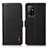 Leather Case Stands Flip Cover Holder B03H for Oppo F19 Pro Black
