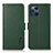 Leather Case Stands Flip Cover Holder B03H for Oppo Find X3 5G Green