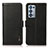 Leather Case Stands Flip Cover Holder B03H for Oppo Reno6 Pro 5G Black