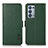 Leather Case Stands Flip Cover Holder B03H for Oppo Reno6 Pro 5G Green