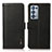 Leather Case Stands Flip Cover Holder B03H for Oppo Reno6 Pro+ Plus 5G Black