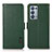 Leather Case Stands Flip Cover Holder B03H for Oppo Reno6 Pro+ Plus 5G Green
