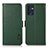 Leather Case Stands Flip Cover Holder B03H for Oppo Reno7 5G Green