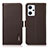 Leather Case Stands Flip Cover Holder B03H for Oppo Reno7 A Brown