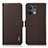 Leather Case Stands Flip Cover Holder B03H for Oppo Reno8 Pro 5G Brown
