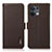 Leather Case Stands Flip Cover Holder B03H for Oppo Reno9 Pro+ Plus 5G Brown