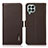 Leather Case Stands Flip Cover Holder B03H for Samsung Galaxy M33 5G Brown