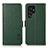 Leather Case Stands Flip Cover Holder B03H for Samsung Galaxy S23 Ultra 5G Green