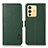Leather Case Stands Flip Cover Holder B03H for Vivo V23 5G Green