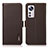 Leather Case Stands Flip Cover Holder B03H for Xiaomi Mi 12 Pro 5G Brown