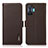 Leather Case Stands Flip Cover Holder B03H for Xiaomi Poco F4 GT 5G Brown