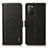 Leather Case Stands Flip Cover Holder B03H for Xiaomi Poco M3 Black