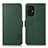 Leather Case Stands Flip Cover Holder B03H for Xiaomi Poco M5 4G Green