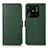 Leather Case Stands Flip Cover Holder B03H for Xiaomi Redmi 10C 4G Green