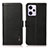 Leather Case Stands Flip Cover Holder B03H for Xiaomi Redmi Note 12 Pro 5G Black