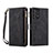 Leather Case Stands Flip Cover Holder B03S for Samsung Galaxy A52 5G Black