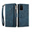 Leather Case Stands Flip Cover Holder B03S for Samsung Galaxy S20 Plus 5G Blue