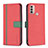 Leather Case Stands Flip Cover Holder B04F for Motorola Moto E30