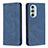 Leather Case Stands Flip Cover Holder B04F for Motorola Moto Edge X30 5G Blue