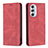 Leather Case Stands Flip Cover Holder B04F for Motorola Moto Edge X30 5G Red