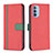 Leather Case Stands Flip Cover Holder B04F for Motorola Moto G41