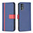 Leather Case Stands Flip Cover Holder B04F for Motorola Moto G62 5G
