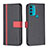 Leather Case Stands Flip Cover Holder B04F for Motorola Moto G71 5G