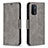 Leather Case Stands Flip Cover Holder B04F for OnePlus Nord N200 5G Gray