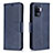 Leather Case Stands Flip Cover Holder B04F for Oppo A94 4G Blue