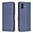 Leather Case Stands Flip Cover Holder B04F for Samsung Galaxy A04E Blue
