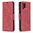 Leather Case Stands Flip Cover Holder B04F for Samsung Galaxy A12 Red