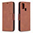 Leather Case Stands Flip Cover Holder B04F for Samsung Galaxy A21s