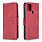 Leather Case Stands Flip Cover Holder B04F for Samsung Galaxy A21s Red
