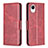 Leather Case Stands Flip Cover Holder B04F for Samsung Galaxy A23s Red