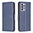 Leather Case Stands Flip Cover Holder B04F for Samsung Galaxy A33 5G Blue