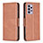 Leather Case Stands Flip Cover Holder B04F for Samsung Galaxy A33 5G Brown