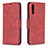 Leather Case Stands Flip Cover Holder B04F for Samsung Galaxy A50 Red