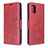 Leather Case Stands Flip Cover Holder B04F for Samsung Galaxy A51 4G Red