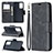 Leather Case Stands Flip Cover Holder B04F for Samsung Galaxy A52 5G