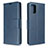 Leather Case Stands Flip Cover Holder B04F for Samsung Galaxy A71 5G Blue