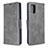 Leather Case Stands Flip Cover Holder B04F for Samsung Galaxy A71 5G Gray