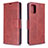 Leather Case Stands Flip Cover Holder B04F for Samsung Galaxy A71 5G Red